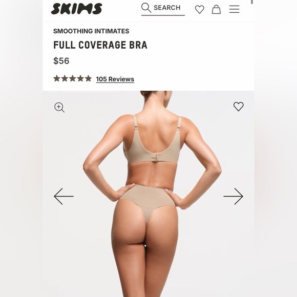 [Skims] NWT Smoothing Full Coverage Lightly Lined Bra - Picture 3 of 6